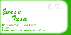 emese tusa business card